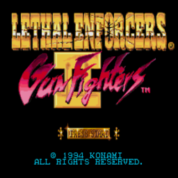 Lethal Enforcers II - Gun Fighters (U) Title Screen